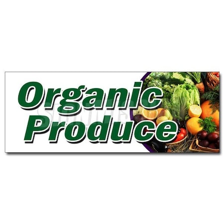 Signmission ORGANIC PRODUCE DECAL sticker vegetables fruit dairy eggs milk bananas, D-12 Organic Produce D-12 Organic Produce